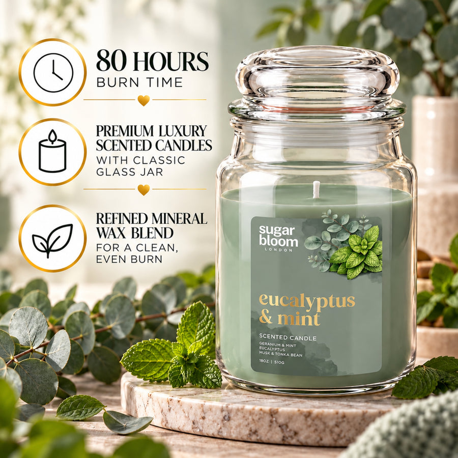 Sugar Bloom Eucalyptus & Mint Candle 510g