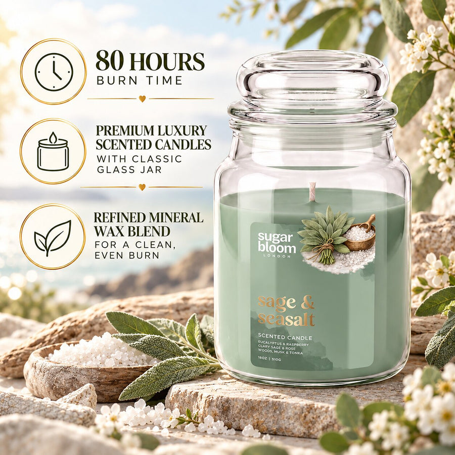 Sugar Bloom Sage & Sea Salt Candle 510g