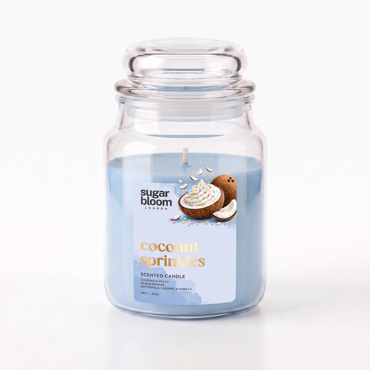 Sugar Bloom Coconut Sprinkles Candle 510g