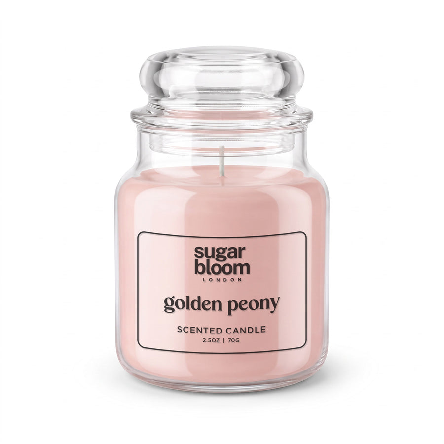 Sugar Bloom Golden Peony Mini Candle 2.5oz