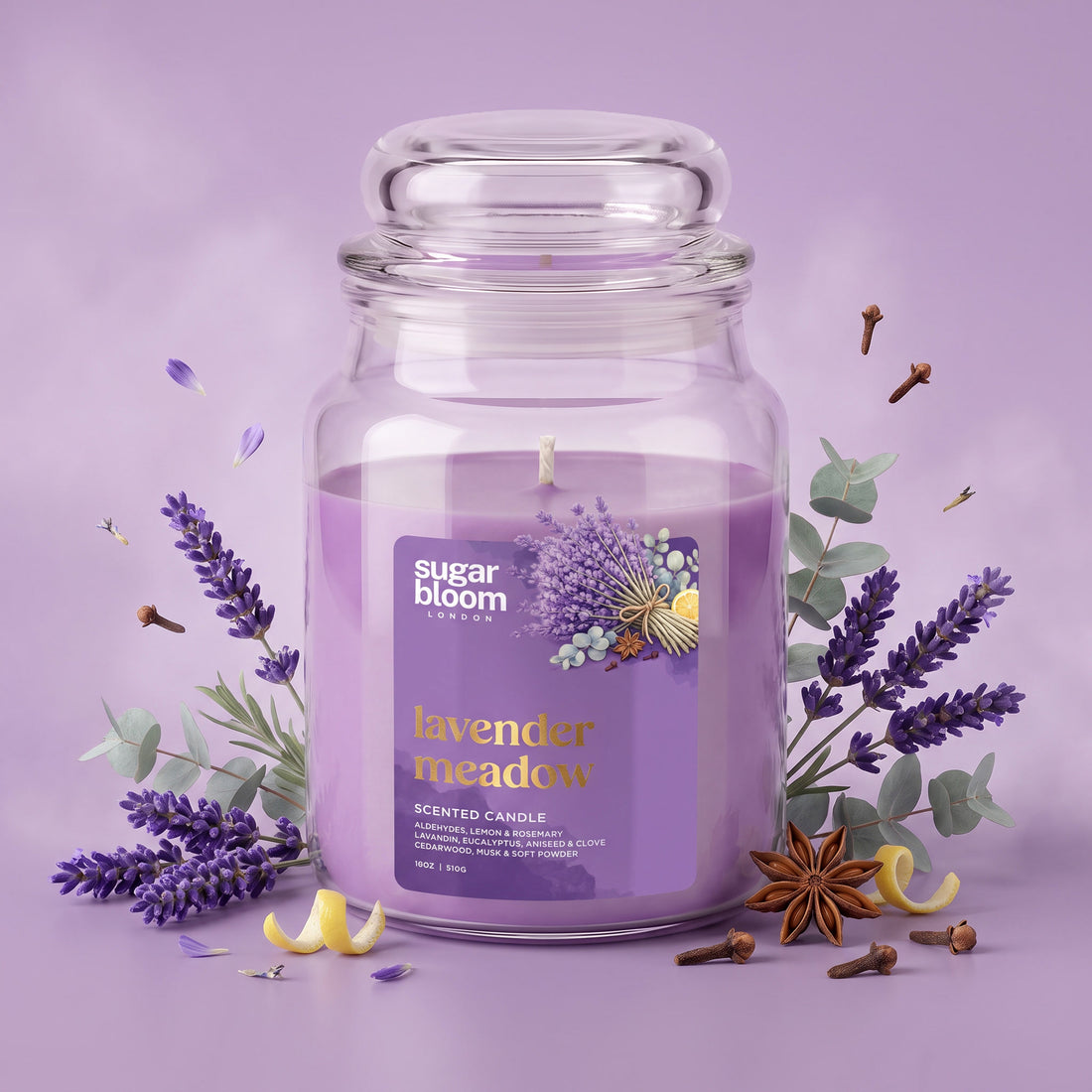 Sugar Bloom Lavender Meadow Candle 510g