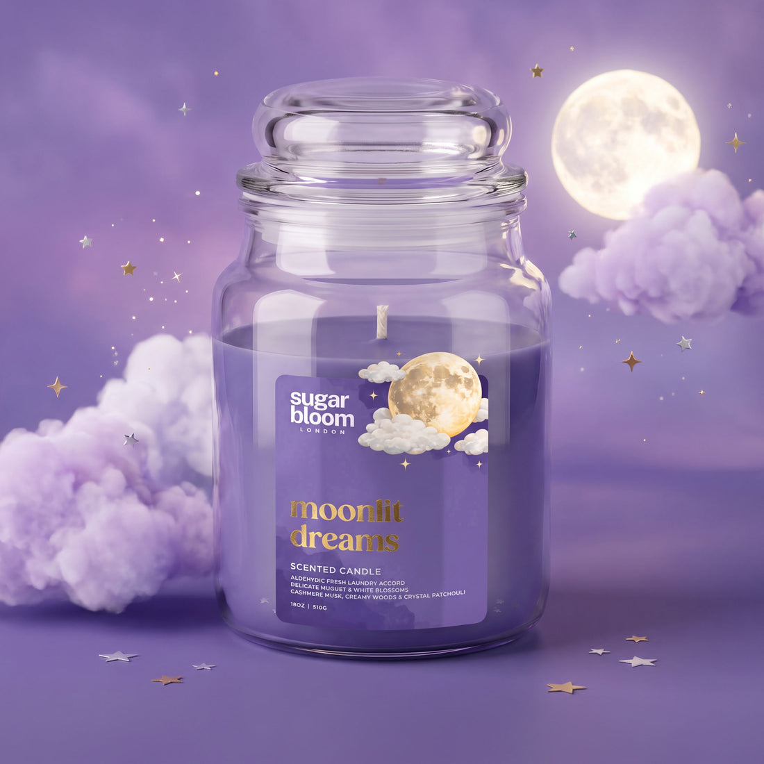 Sugar Bloom Moonlit Dreams Candle 510g