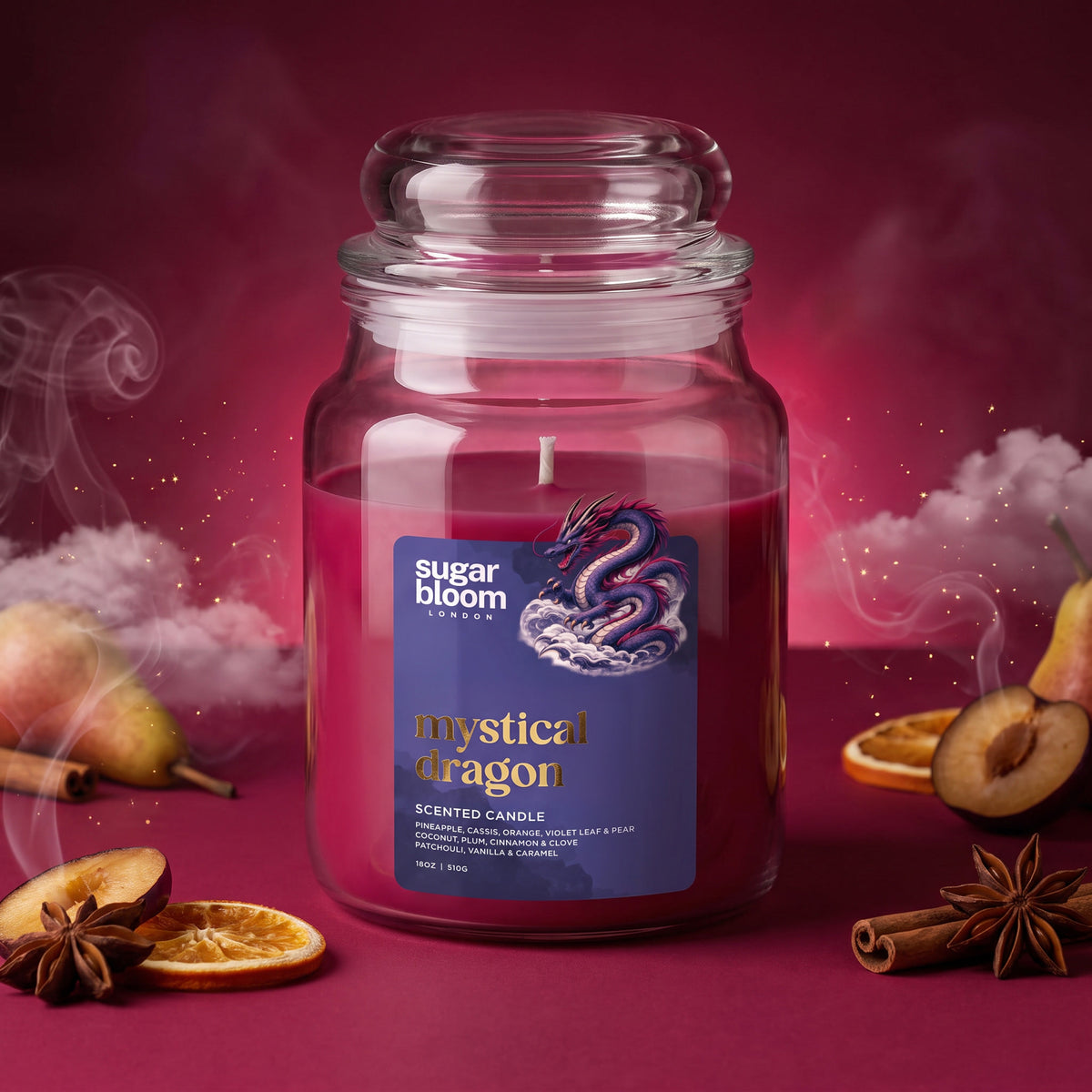 Sugar Bloom Mystical Dragon Candle 510g