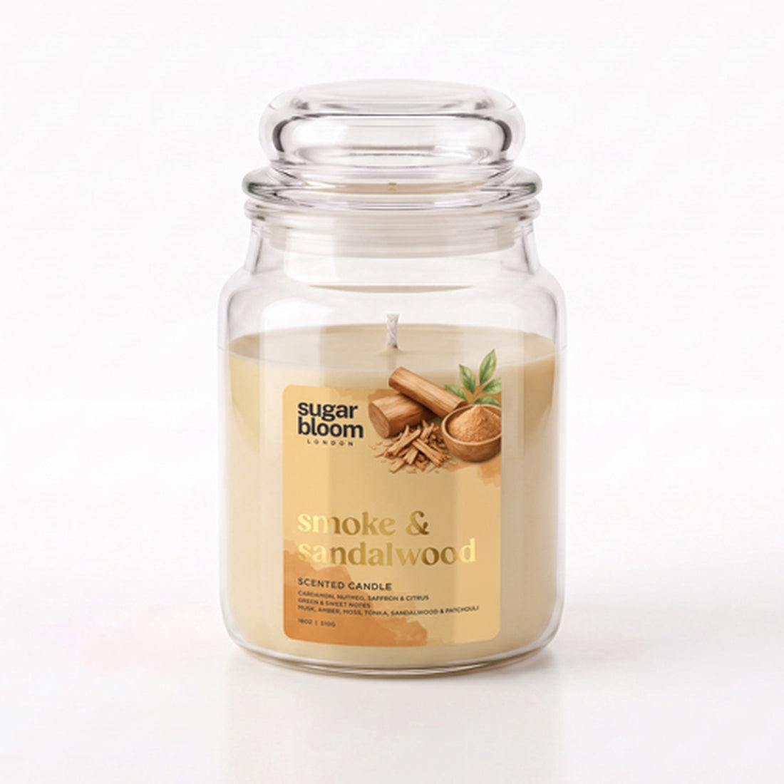 Sugar Bloom Smoke & Sandalwood Candle 510g