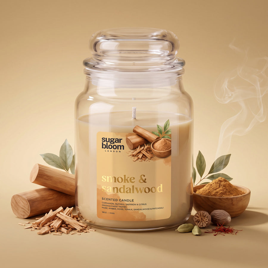 Sugar Bloom Smoke & Sandalwood Candle 510g