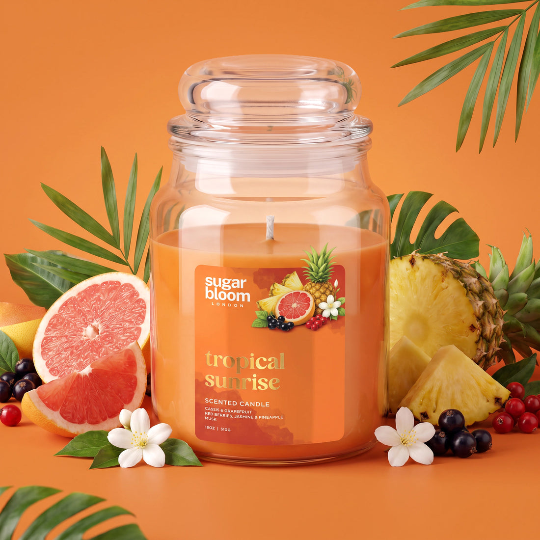 Sugar Bloom Tropical Sunrise Candle 510g