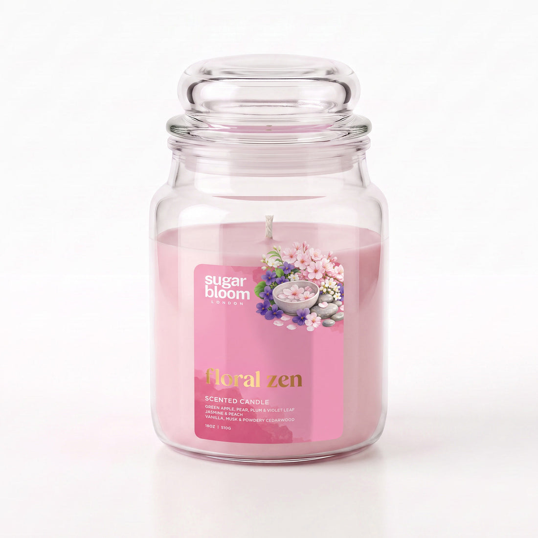 Sugar Bloom Floral Zen Candle 510g