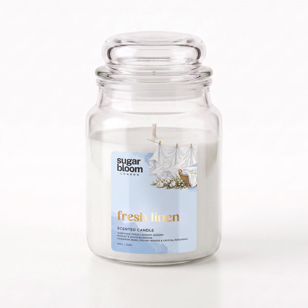 Sugar Bloom Fresh Linen Candle 510g