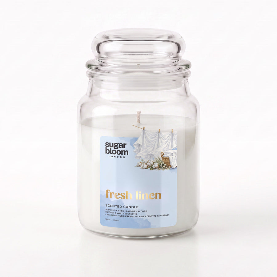 Sugar Bloom Fresh Linen Candle 510g
