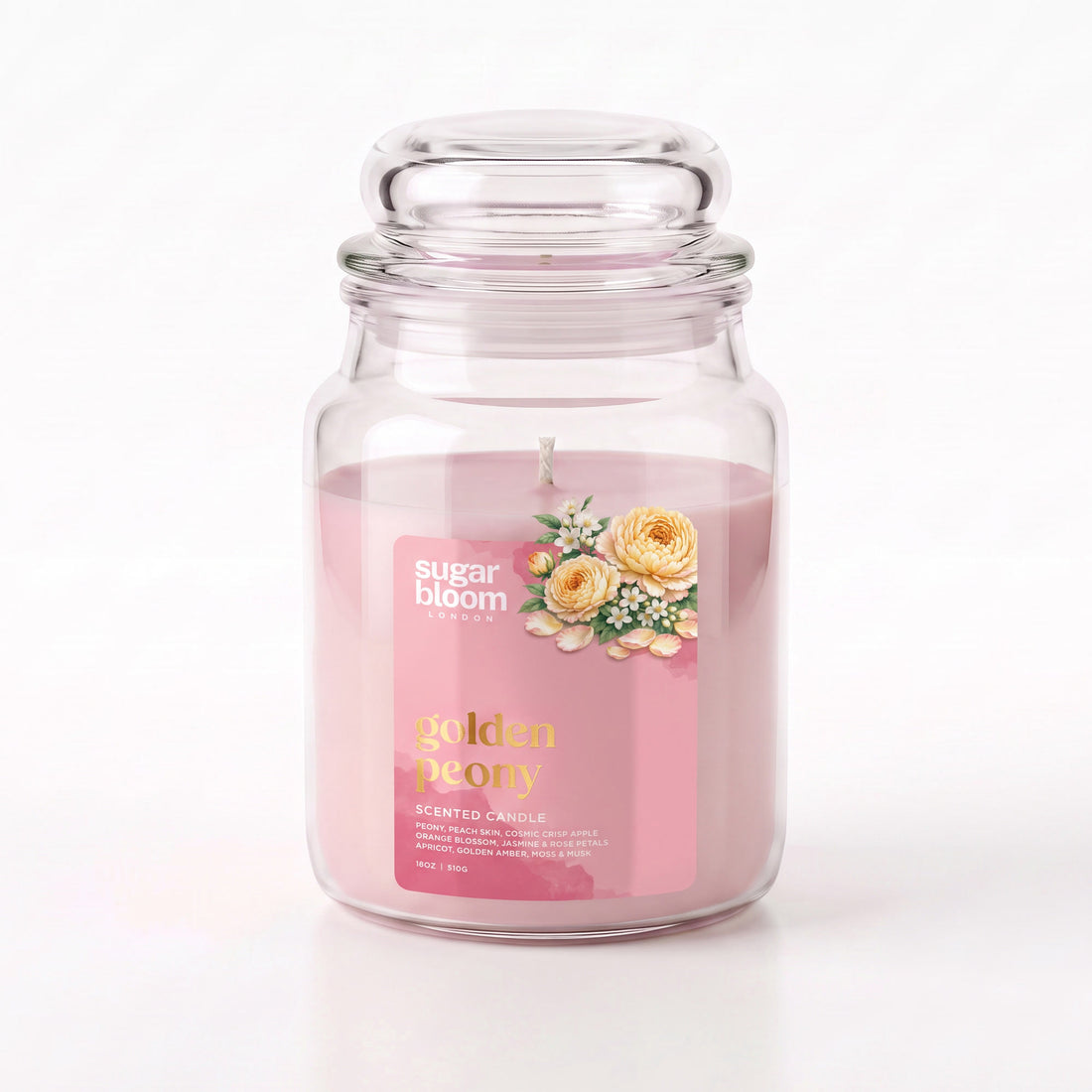 Sugar Bloom Golden Peony Candle 510g