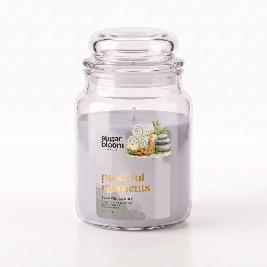 Sugar Bloom Peaceful Moments Candle 510g
