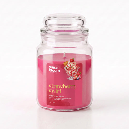 Sugar Bloom Strawberry Swirl Candle 510g
